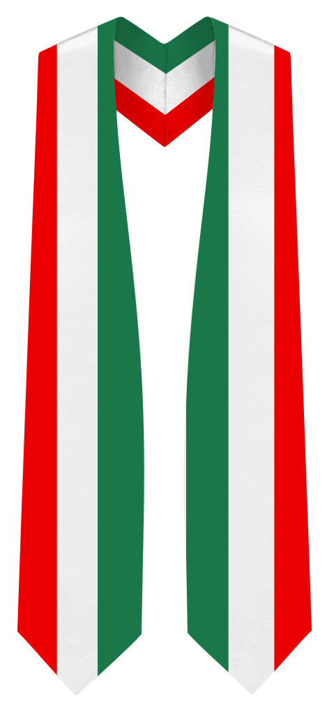 Italy Graduation Stole - Italy Flag Sash