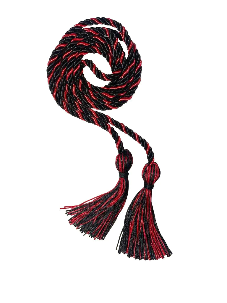 Black and Red Two Colour Graduation Honor Cord