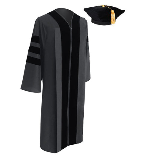 Classic Doctoral Graduation Tam & Gown - Academic Regalia - Canadian Gowns