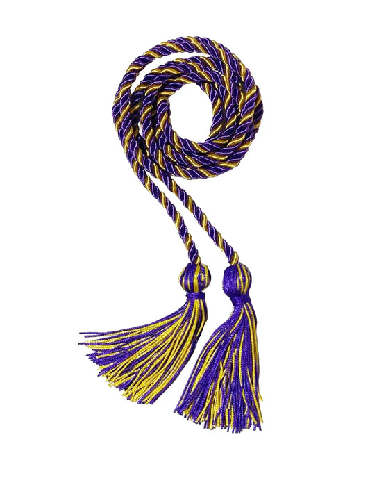 Purple and Gold Two Colour Graduation Honor Cord