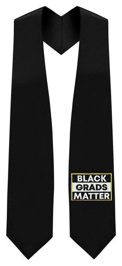 Black BLACK GRADS MATTER Graduation Stole - Canadian Gowns