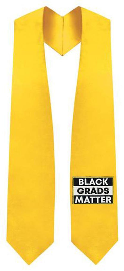 Gold BLACK GRADS MATTER Graduation Stole - Canadian Gowns