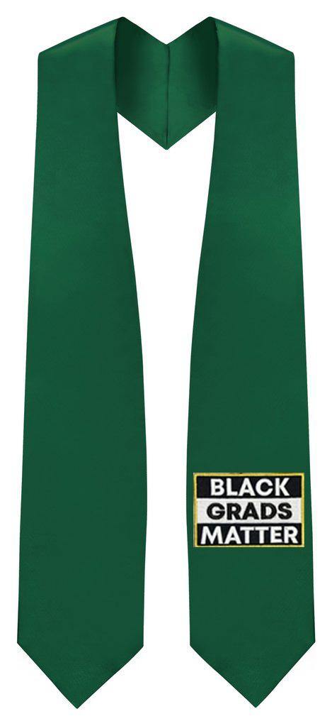 Hunter BLACK GRADS MATTER Graduation Stole - Canadian Gowns