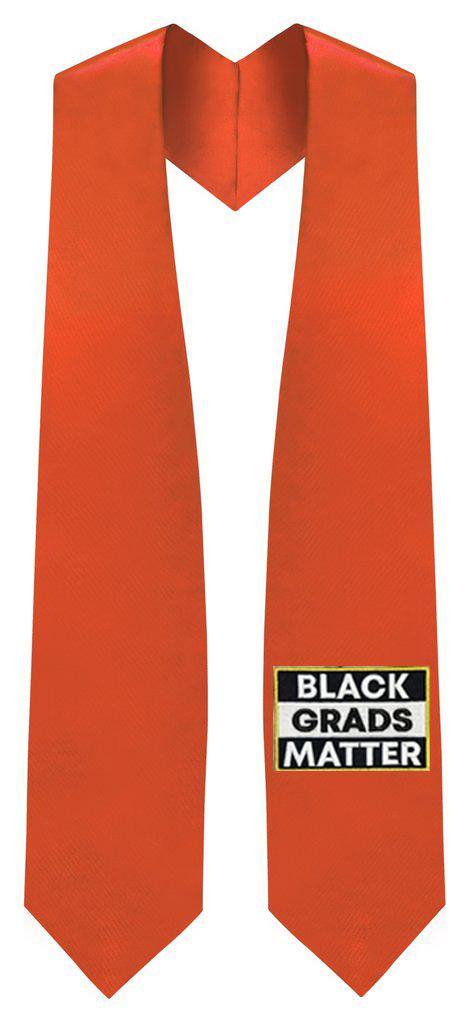 Orange BLACK GRADS MATTER Graduation Stole - Canadian Gowns