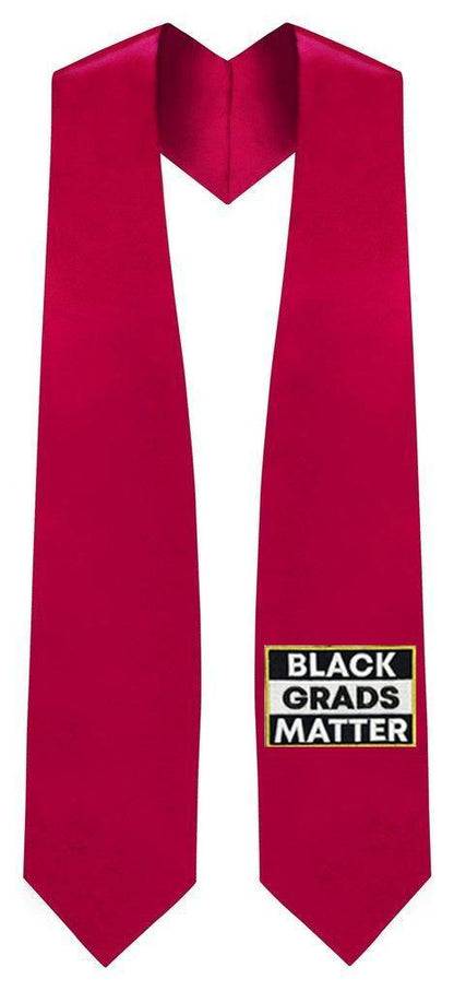 Red BLACK GRADS MATTER Graduation Stole - Canadian Gowns