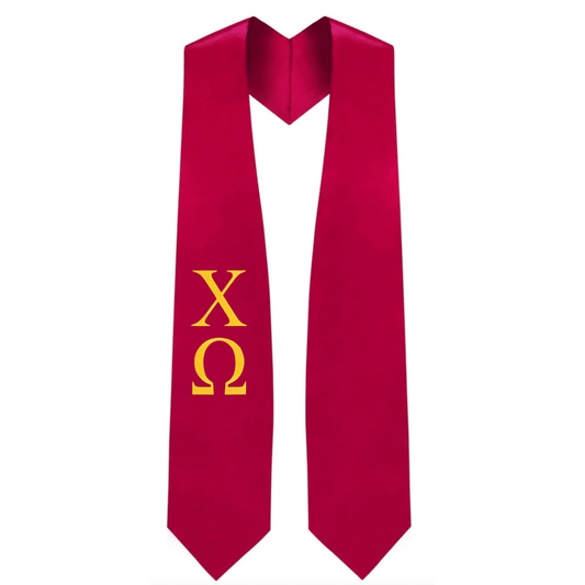 Chi Omega Greek Lettered Stole