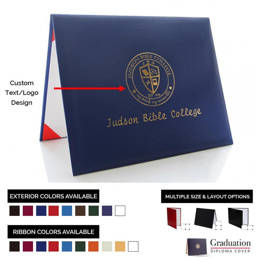 Custom Diploma Covers with Text or Logos - Textured - Canadian Gowns