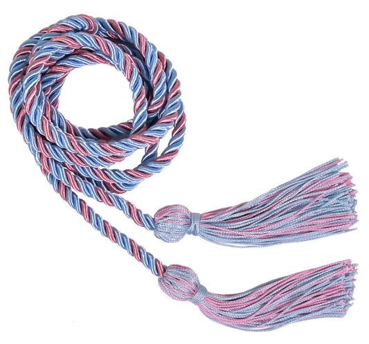 Light Blue and Pink Two Color Graduation Honor Cord