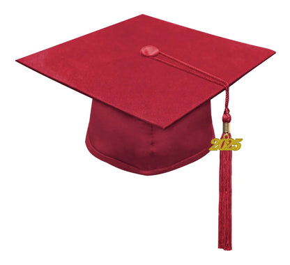 Matte Red Middle School Cap, Gown & Tassel