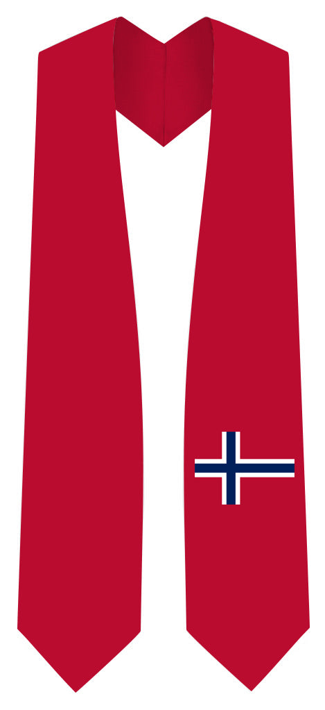 Norway Graduation Stole -  Norway Flag Sash