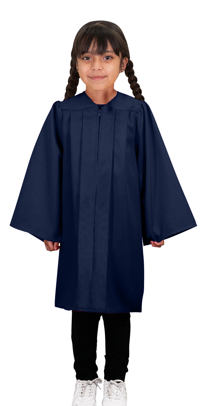 Child's Matte Navy Blue Choir Robe - Church Choir Robes - Canadian Gowns