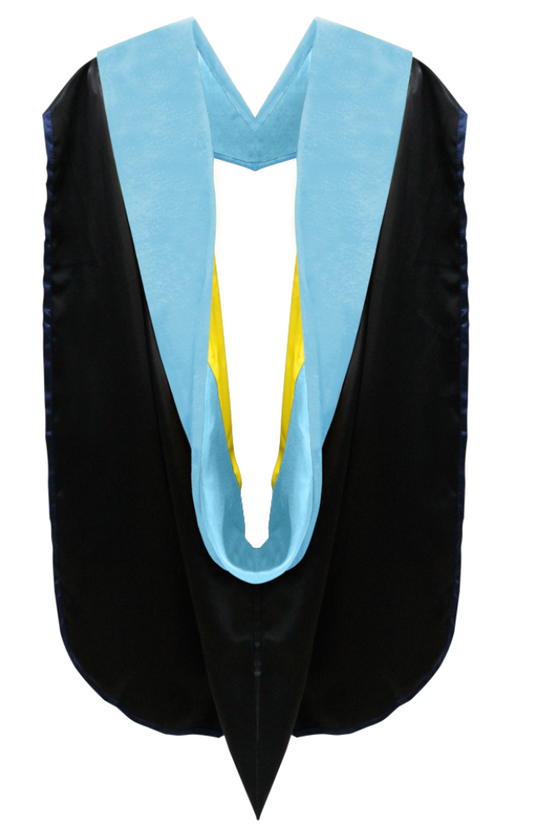 Doctor of Education Hood - Light Blue & Gold