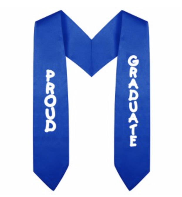 Royal Blue Imprinted Preschool / Kindergarten Graduation Stole - Canadian Gowns