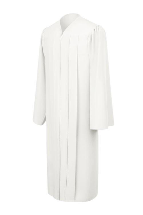 Matte White Choir Robe - Canadian Gowns