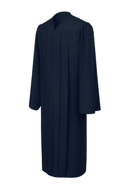 Matte Navy Blue Choir Robe - Canadian Gowns