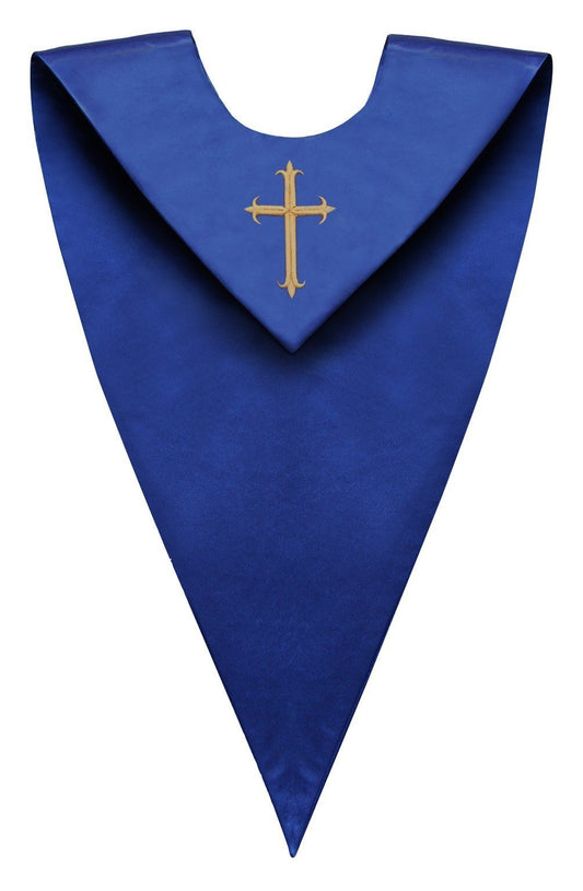 Royal Blue V-Neck Choir Stole - Canadian Gowns