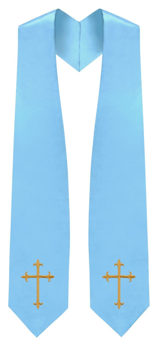 Light Blue Traditional Choir Stole - Canadian Gowns