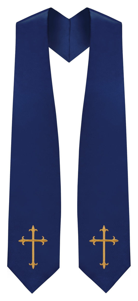 Navy Blue Traditional Choir Stole - Canadian Gowns