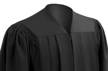 Deluxe Black Bachelors Graduation Gown - Collegiate Regalia - Canadian Gowns