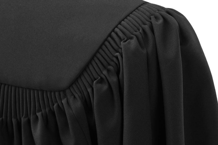 Deluxe Black Bachelors Graduation Gown - Collegiate Regalia - Canadian Gowns