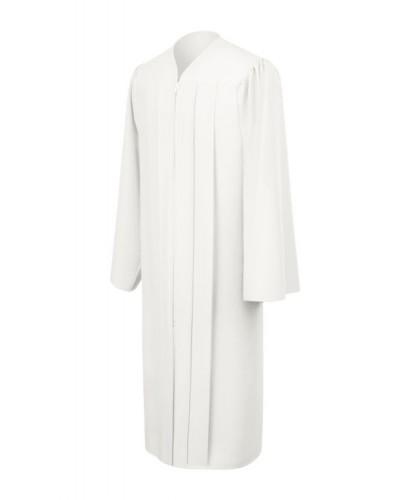 Matte White Bachelors Graduation Gown - College & University - Canadian Gowns