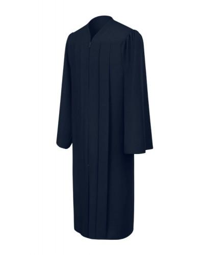 Matte Navy Blue Bachelors Graduation Gown - College & University - Canadian Gowns