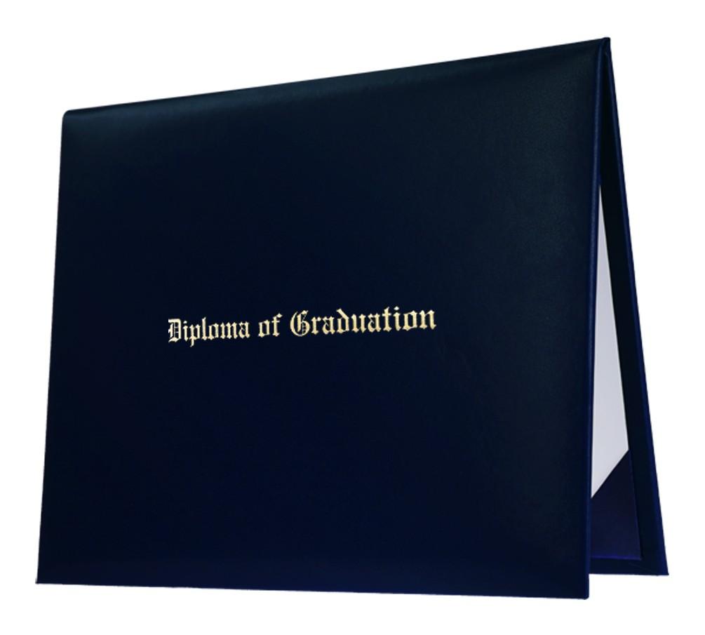 Navy Blue Imprinted Diploma Cover - High School Diploma Covers - Canadian Gowns