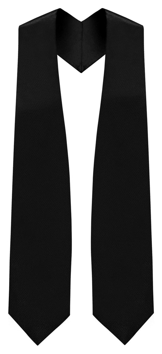 Black Graduation Stole - Black College & High School Stoles - Canadian Gowns