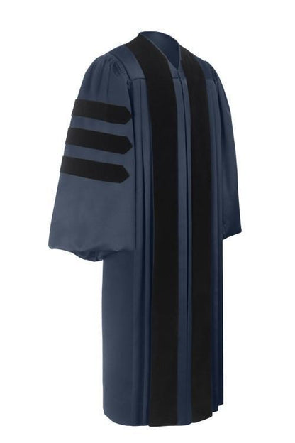 Deluxe Navy Blue Doctoral Gown - Canadian Gowns