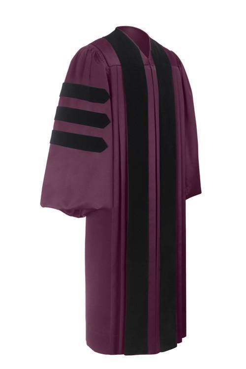 Deluxe Maroon Doctoral Gown - Canadian Gowns