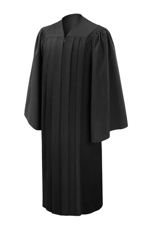 Deluxe Black High School Graduation Gown - Fluted Gown - Canadian Gowns