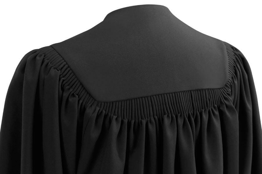 Deluxe Black High School Graduation Gown - Fluted Gown - Canadian Gowns