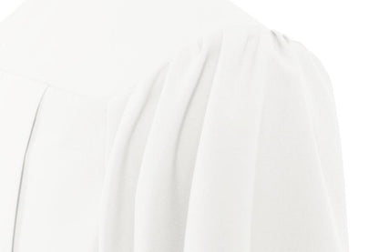 Matte White High School Graduation Gown - Canadian Gowns