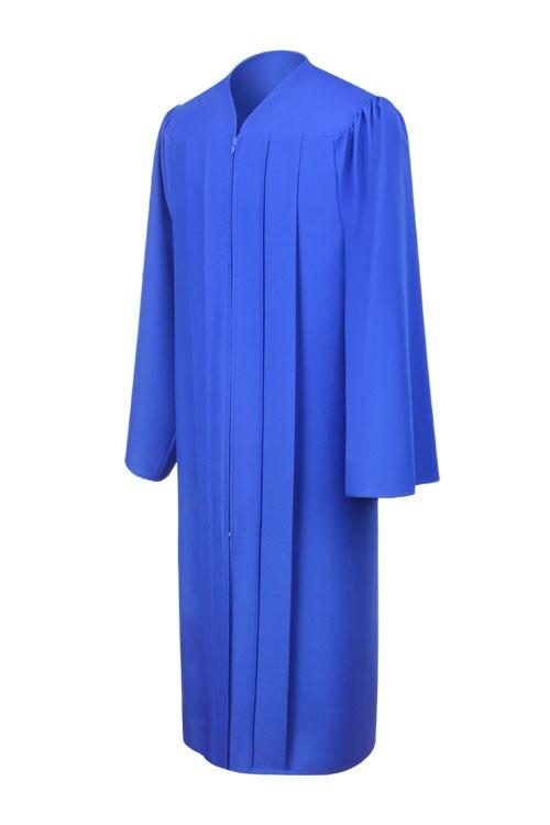 Matte Royal Blue High School Graduation Gown - Canadian Gowns