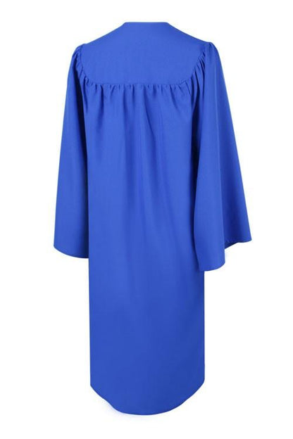 Matte Royal Blue High School Graduation Gown - Canadian Gowns