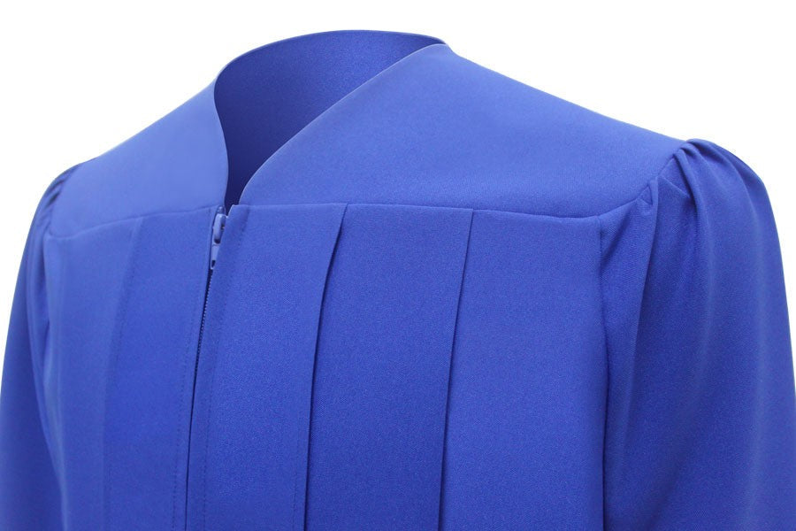 Matte Royal Blue High School Graduation Gown - Canadian Gowns