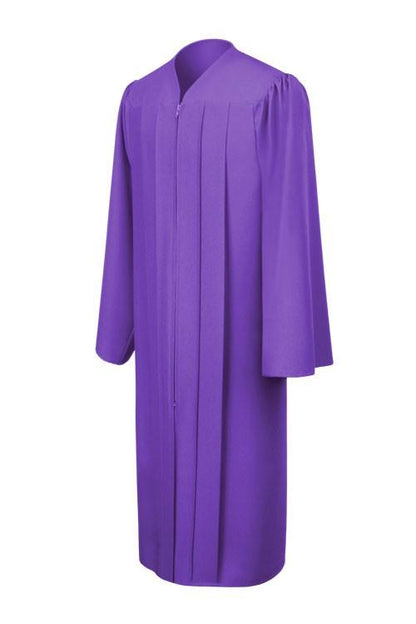 Matte Purple High School Graduation Gown - Canadian Gowns