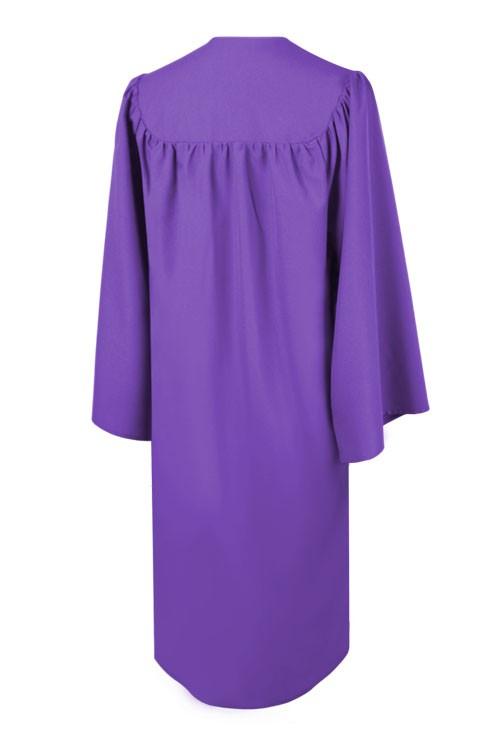 Matte Purple High School Graduation Gown - Canadian Gowns