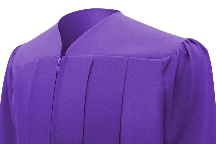 Matte Purple High School Graduation Gown - Canadian Gowns