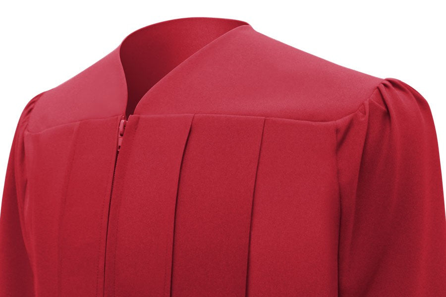 Matte Red High School Graduation Gown - Canadian Gowns