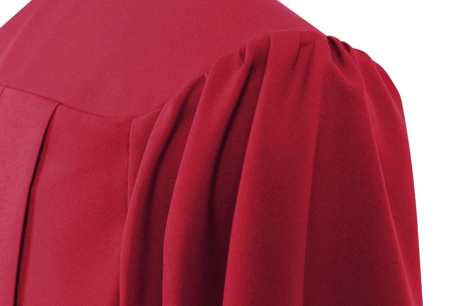 Matte Red High School Graduation Gown - Canadian Gowns