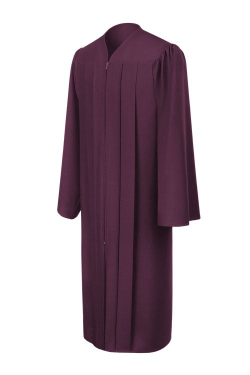 Matte Maroon High School Graduation Gown - Canadian Gowns