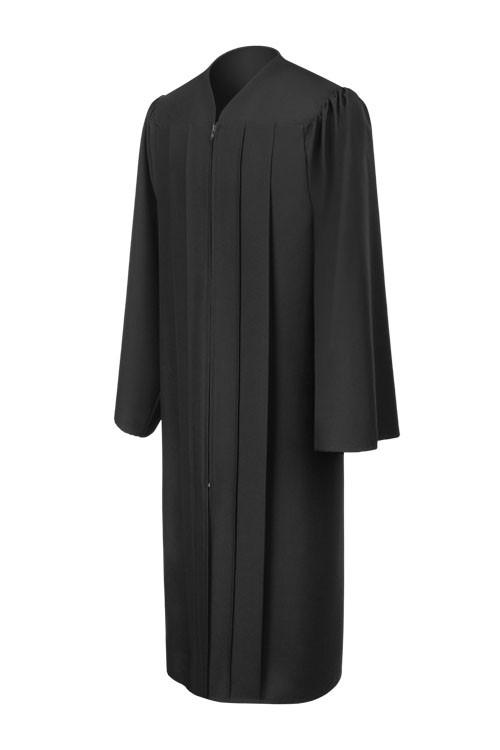 Matte Black High School Graduation Gown - Canadian Gowns