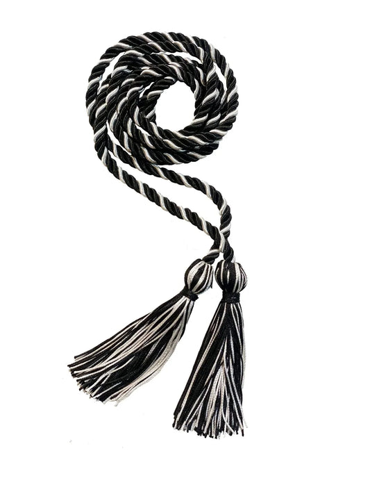 Black and White Two Colour Graduation Honor Cord