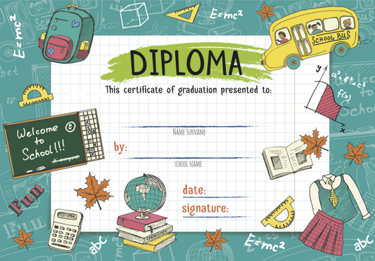 Kindergarten/Preschool Graduation Diploma