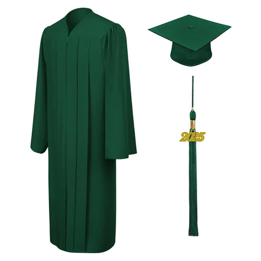 Matte Hunter Elementary Cap, Gown & Tassel