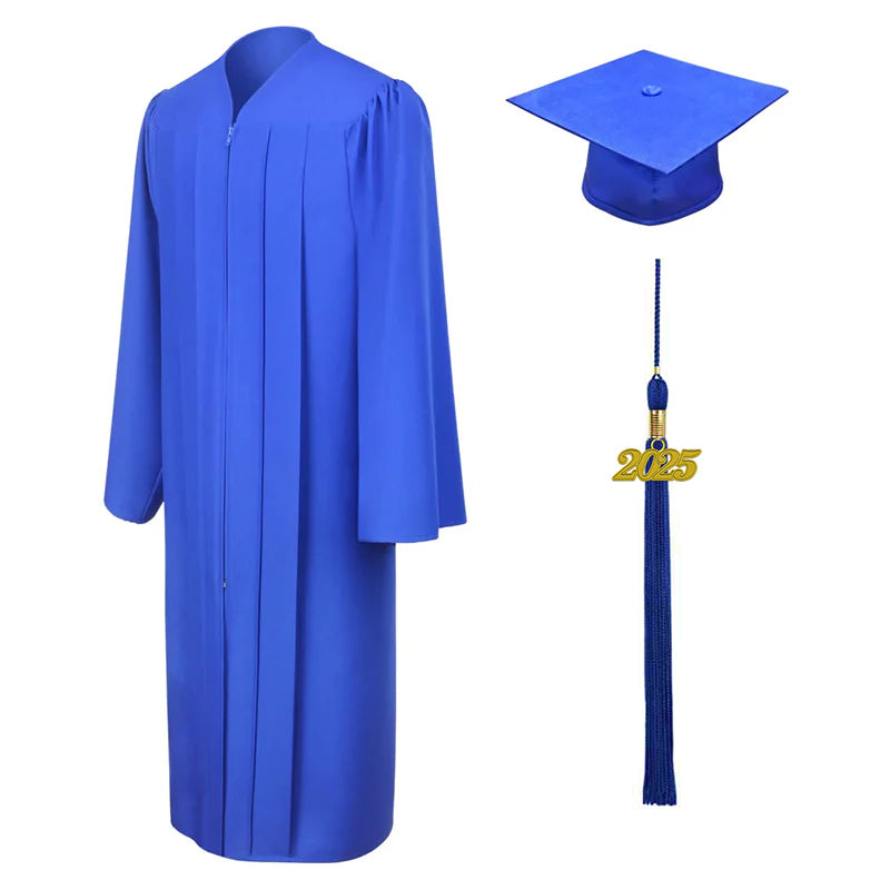 Matte Royal Blue High School Canadian Gowns