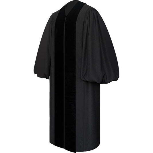 Front Velvet Geneva Clergy Robe - Clergy, Pastor & Minister Robes - Canadian Gowns